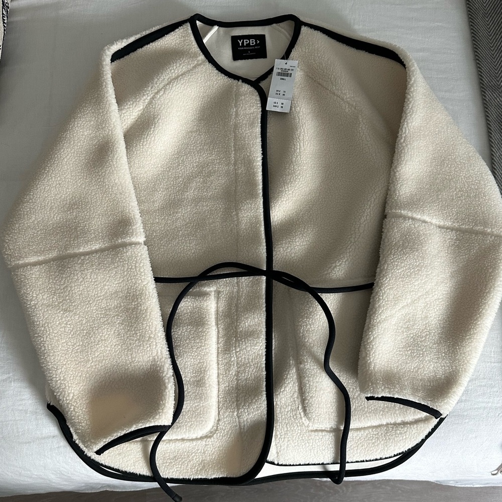 Abercrombie Sherpa Jacket with Black Trim